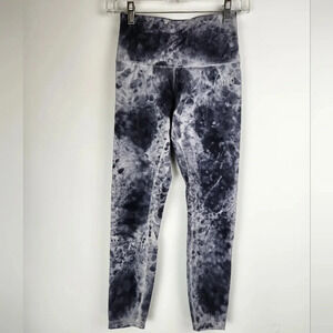 Lululemon Wunder Under High Rise Blue Marbled Leggings Size 4